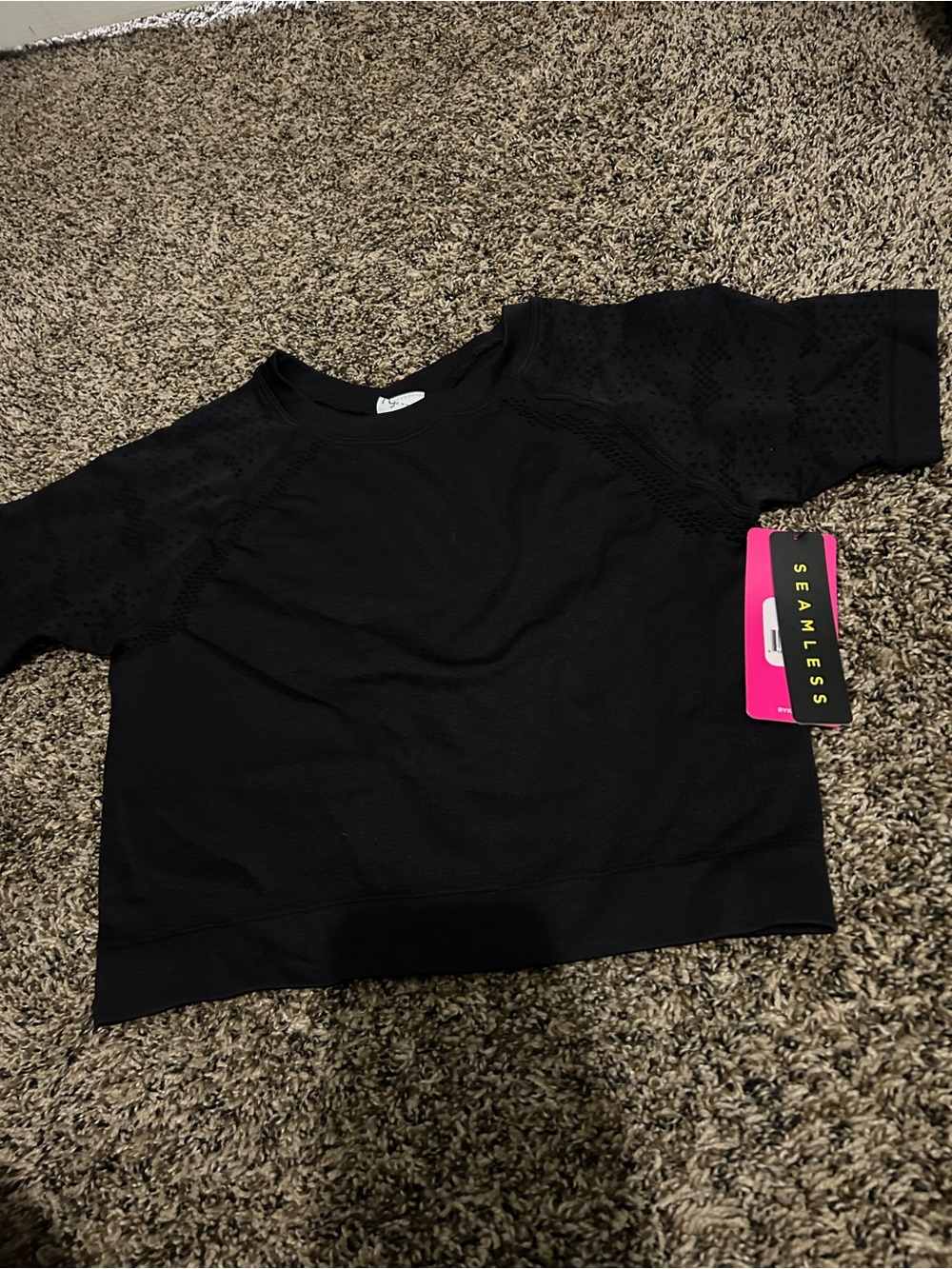 Ryka Black Seamless Crop Top